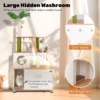 Kattenmeubel met kattenbakvak alles in eén meubel met krabpalen ladder mat sisaltouw groot kattenspeelmeubel voor binnen 6