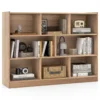 Kinderboekenkast op 3 niveaus met 8 planken kinderboekenrek voor kinderkamer woonkamer belastbaar tot 60 kg hout kleur 1