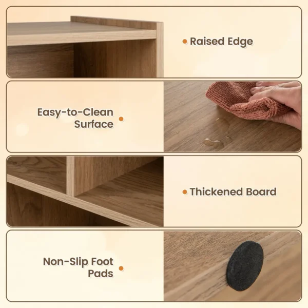 Kinderboekenkast op 3 niveaus met 8 planken kinderboekenrek voor kinderkamer woonkamer belastbaar tot 60 kg hout kleur 6