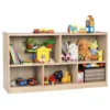 Kinderboekenkast & speelgoed opslag 5 kubussen kinderen opbergkast houten opbergplank met 5 compartimenten naturel 1