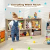 Kinderboekenkast & speelgoed opslag 5 kubussen kinderen opbergkast houten opbergplank met 5 compartimenten naturel 6