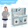  kinderkeuken met realistisch licht en geluid houten speelkeuken met magnetron incl. speeltoebehoren grijs 76 x 28 x 80 cm 3