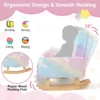 Kinderschommelstoel flanel gestoffeerd poten van massief populierenhout glow in the dark armleuningen kinderfauteuil 4