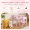 Kindertafel met stoel sensorische tafelset voor kinderen met opbergruimte en papierrolhouder voor tekenen leren & spelen 5