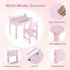 Kindertafel met stoel sensorische tafelset voor kinderen met opbergruimte en papierrolhouder voor tekenen leren & spelen 7