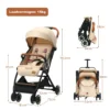 Kinderwagen kinderbuggy met verstelbare rugleuning reisbuggy met ligfunctie 5 punts veiligheidsgordel voor baby's 6 36 maanden beige 4