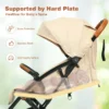Kinderwagen kinderbuggy met verstelbare rugleuning reisbuggy met ligfunctie 5 punts veiligheidsgordel voor baby's 6 36 maanden beige 6