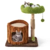 Krabpaal katten kattenboom met kattenhol in boomgatvorm massief hout kattentoren met jute zuil ligoppervlakken bal kattenmeubel 1