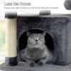 Krabpaal kattenboom met krabpalen en plank/3 pluche zitstokken 2 volledig gevoerde zitplaatsen en 3 bungelende ballen 6