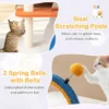 Krabpaal klein ruimtethema kattenboom met ufo platform speelgoed sisal krabzuilen en raketkattenhuis kattenkrabpaal blauw 7