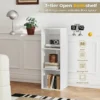 Kubus boekenkast met 3 niveaus opbergvak met 3 open vakken anti kantelset displayvak met 3 vakken wit 4