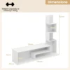 Kubus tv standaard voor tv's tot 50 inch mediaconsole met l vormige opbergplanken open compartimenten voor woonkamer hal 3