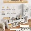 Kubus tv standaard voor tv's tot 50 inch mediaconsole met l vormige opbergplanken open compartimenten voor woonkamer hal 4
