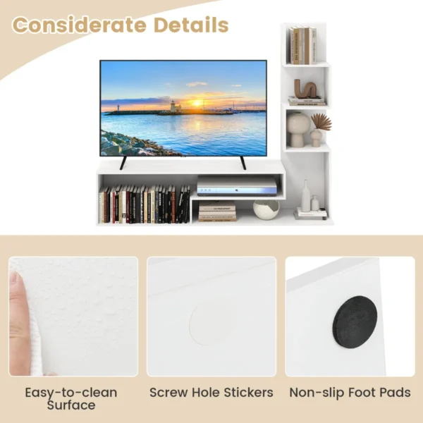 Kubus tv standaard voor tv's tot 50 inch mediaconsole met l vormige opbergplanken open compartimenten voor woonkamer hal 7