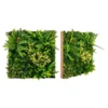 Kunsthaag 2 pcs vierkante wanddecoratie 50 x 50 cm 3d kunstblad wanddecoratie 11 soorten gemengde kunstplanten 2