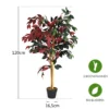 Kunstmatige boom 120cm hoge groene ingemaakte ficus boomatige boom realistische groene planten 2