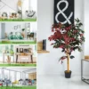 Kunstmatige boom 120cm hoge groene ingemaakte ficus boomatige boom realistische groene planten 4