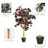 Kunstmatige boom 120cm hoge groene ingemaakte ficus boomatige boom realistische groene planten 6