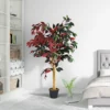 Kunstmatige boom 120cm hoge groene ingemaakte ficus boomatige boom realistische groene planten 7