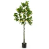 Kunstmatige citroenboom 160cm hoge kunstmatige citroenfruitplant cementpot groene potplant voor thuis woonkamer 1