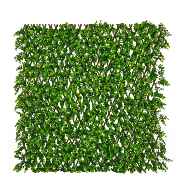 Kunstmatige klimop tuin privacy scherm 180 x 90 cm plant muur hagen met eucalyptus bladeren hek voor tuin hagen balkon (groen) 2