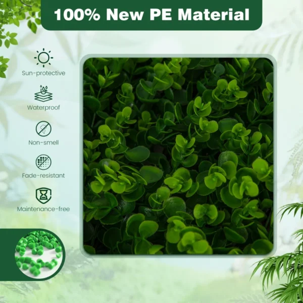 Kunstmatige klimop tuin privacy scherm 180 x 90 cm plant muur hagen met eucalyptus bladeren hek voor tuin hagen balkon (groen) 4