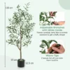 Kunstmatige olijfbomen 130 cm nep potplanten met fruit realistische groene planten moderne plant decoratie voor thuis 1 2
