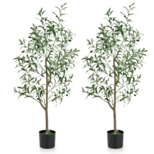 Kunstmatige olijfbomen 130 cm nep potplanten met fruit realistische groene planten moderne plant decoratie voor thuis 2 1