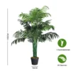 Kunstmatige plant nep areca palmplant met kwekerij plastic pot handgemaakte kunstmatige boom 110cm 3