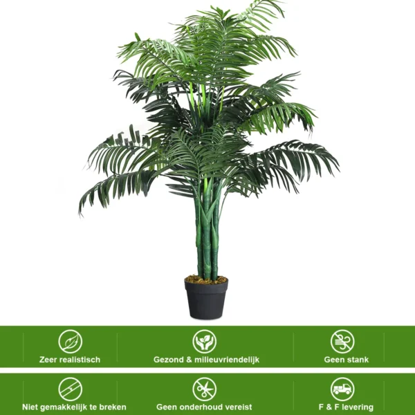 Kunstmatige plant nep areca palmplant met kwekerij plastic pot handgemaakte kunstmatige boom 110cm 4