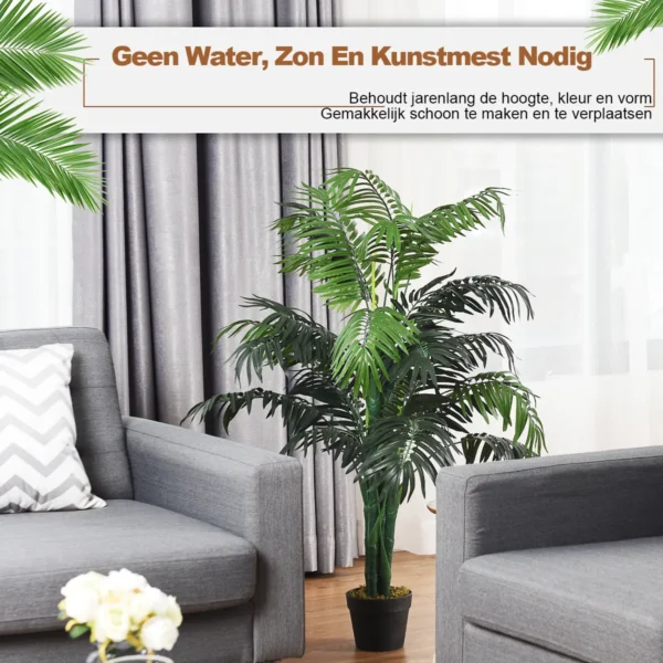 Kunstmatige plant nep areca palmplant met kwekerij plastic pot handgemaakte kunstmatige boom 110cm 6