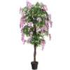 Kunstplant bruikbare kunstpalm kunstboom 180 cm roze 1