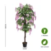 Kunstplant bruikbare kunstpalm kunstboom 180 cm roze 2