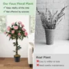Kunstplant in cement gevulde pot 93cm met 21 rozen nep rozenstruik met echt houten stam moderne decoratie voor woonkamer kantoor 5