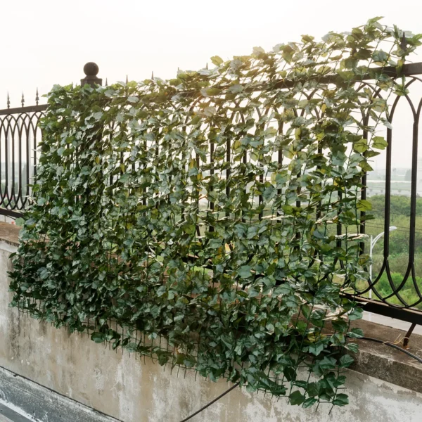 Kunstplant muurhaag klimop bladeren privacy hedge plant binnen en buiten tuinhek 150 x 300cm 2