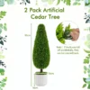 Kunstplanten ceder 90 cm kunstboom met pot kamerplantendecoratie decoratieve plant kunstplanten potplanten buxusboom groen 2