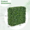 Kunstplantenwand privacyhek van kunst buxus realistische pe bladeren aluminium buizen voor woonkamer tuin terras 92 x 38 x 86 cm 2