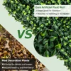 Kunstplantenwand privacyhek van kunst buxus realistische pe bladeren aluminium buizen voor woonkamer tuin terras 92 x 38 x 86 cm 3