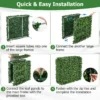 Kunstplantenwand privacyhek van kunst buxus realistische pe bladeren aluminium buizen voor woonkamer tuin terras 92 x 38 x 86 cm 6