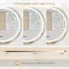 Led badkamerspiegel met verlichting en klok anti condens dimbaar wandspiegel met aanraakschakelaar geheugenfunctie en temperatuurweergave 3