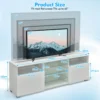 Led tv kast televisietafel tv rek voor televisie tot 65 inch televisiekast met verstelbare planken tv standaard modern wit 3