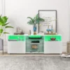 Led tv kast televisietafel tv rek voor televisie tot 65 inch televisiekast met verstelbare planken tv standaard modern wit 4