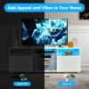 Led tv kast televisietafel tv rek voor televisie tot 65 inch televisiekast met verstelbare planken tv standaard modern wit 5