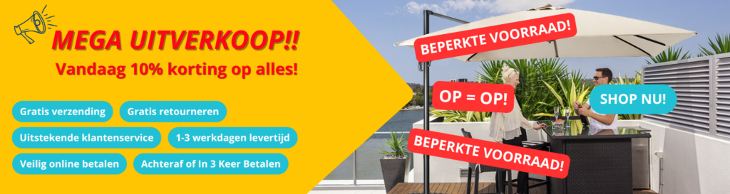 Livsk mega uitverkoop banner