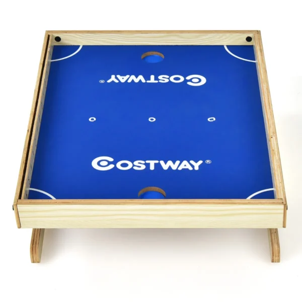 Magnetisch minivoetbal tafel voor 2 spelers met 2 ballen en 2 sets magnetische handgrepen 2 markeerstiften en 3 koekjesmagneten 3