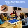 Magnetisch minivoetbal tafel voor 2 spelers met 2 ballen en 2 sets magnetische handgrepen 2 markeerstiften en 3 koekjesmagneten 7