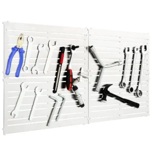 Magnetische gereedschapshouder voor wand 4 gereedschapsplaten 32 sterke magneetstrips 60 x 30 cm magneetgereedschaphouder zilver 1