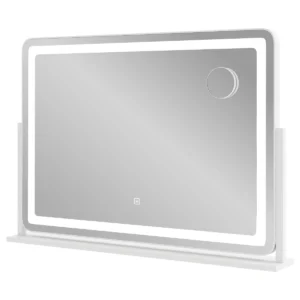 Make upspiegel met verlichting 80 x 55 cm grote make upspiegel met 10x vergrotende spiegel aanraakbediening 3 kleurenverlichtingsmodus 1