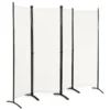 Metalen kamerscherm 220 x 173 cm opvouwbare binnenwand met stabiele voeten binnenwand panelen voor thuis en kantoor (beige) 1