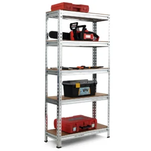 Metalen opbergrek met 5 niveaus robuust industrieel rek met verstelbare planken opbergrek zonder schroeven 75 x 30 x 150 cm 1